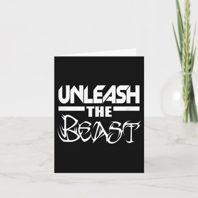 Unleahe C380 Workout Gym Fitness Motivation  Card (Front)
