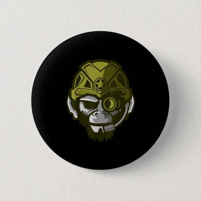 Unleahe Gorilla Body Building Motivation Gym Gift  Button (Front)