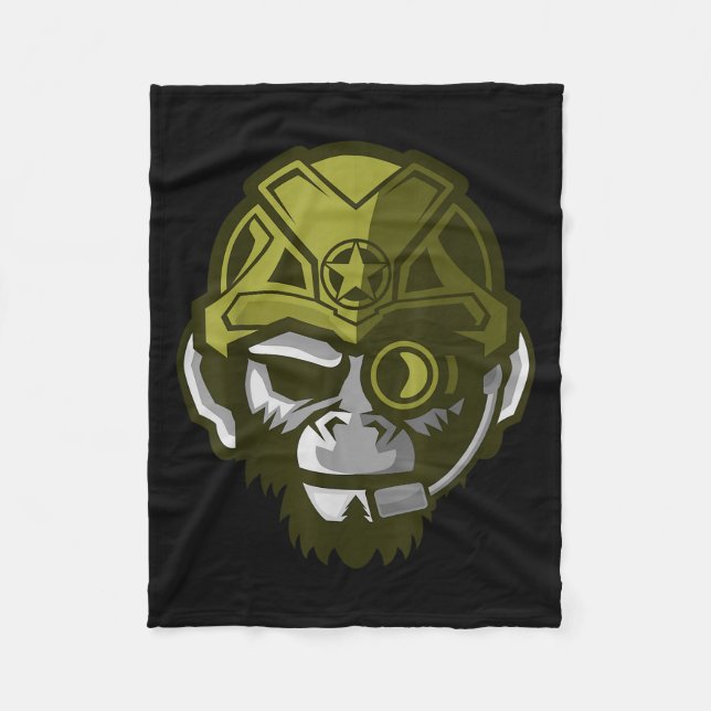 Unleahe Gorilla Body Building Motivation Gym Gift  Fleece Blanket (Front)