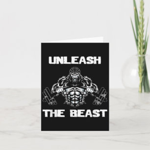 Unleahe Gorilla Bodybuilding Motivational Gift  Card