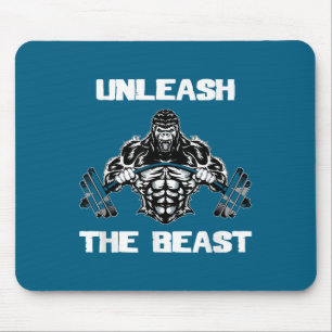Unleahe Gorilla Bodybuilding Motivational Gift Mouse Pad