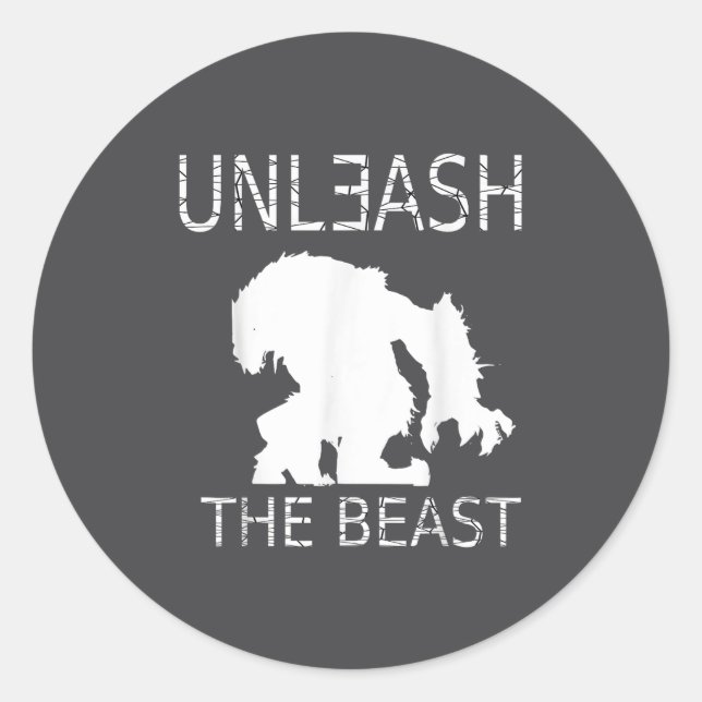 Unleahe Workout Motivation Gym Graphic  Classic Round Sticker (Front)
