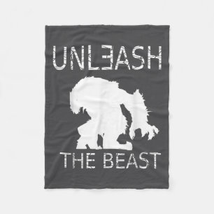 Unleahe Workout Motivation Gym Graphic Fleece Blanket