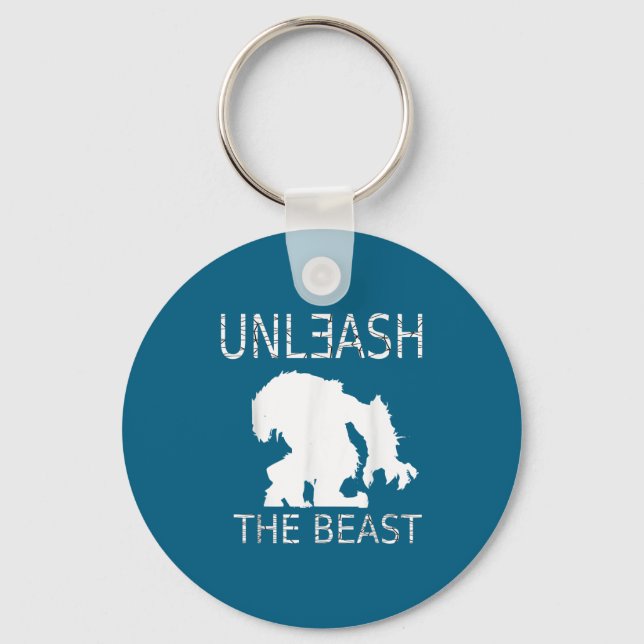 Unleahe Workout Motivation Gym Graphic  Keychain (Front)