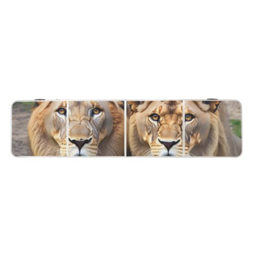 Unleash Fun with the Majestic Lion Beer Pong Table