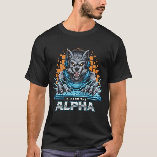 Unleash The Alpha Gamer Wolf Shirt | Cyberpunk Esp