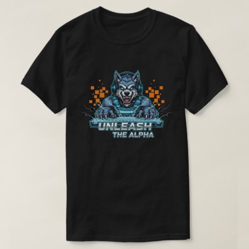 Unleash The Alpha Gamer Wolf Shirt | Cyberpunk Esp
