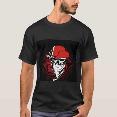 Unleash the Badas Spirit with Our Skull_faced Stat T_Shirt