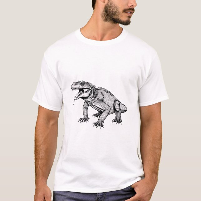 Unleash the Beast: Ancient Komodo Dragon Tee (Front)