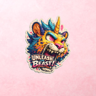 🦄🔥 Unleash the Beast – Bold Fantasy Wall Decal