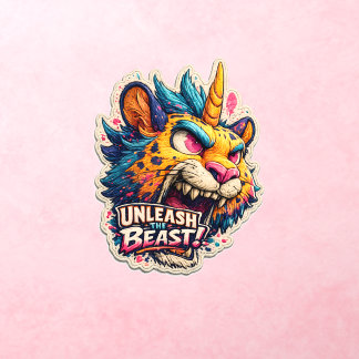 🦄🔥 Unleash the Beast – Bold Fantasy Wall Decal