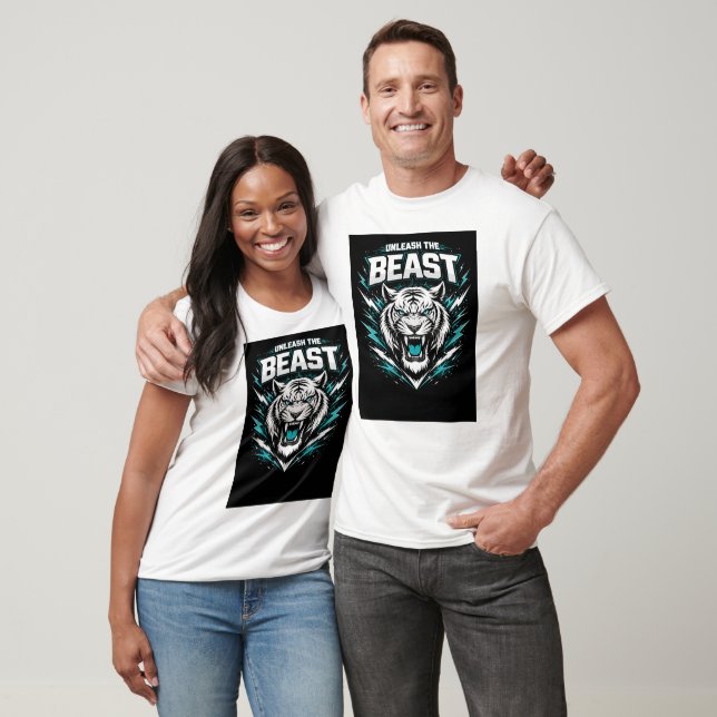 Unleash The Beast - Powerful Lion Graphic T-Shirt (Unisex)