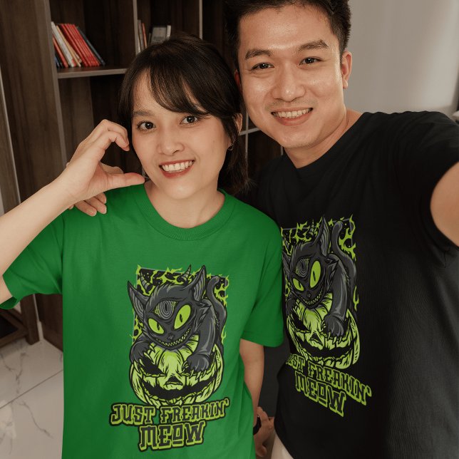 Unleash the Darkness with Evil Cat Halloween T-Shirt (Creator Uploaded)