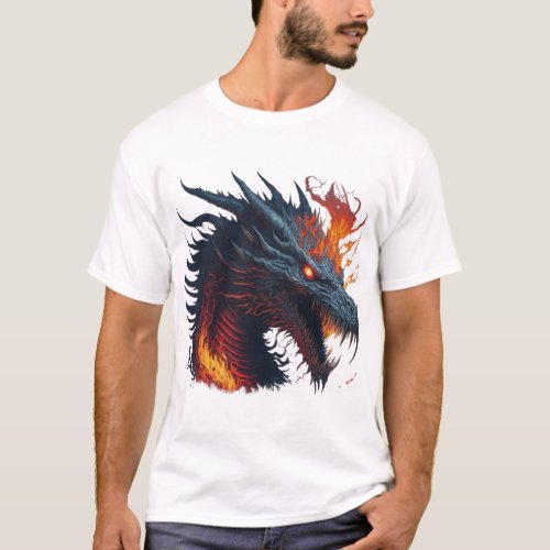 Unleash the Fury _ Dragonfire Death Metal Mascot T T_Shirt