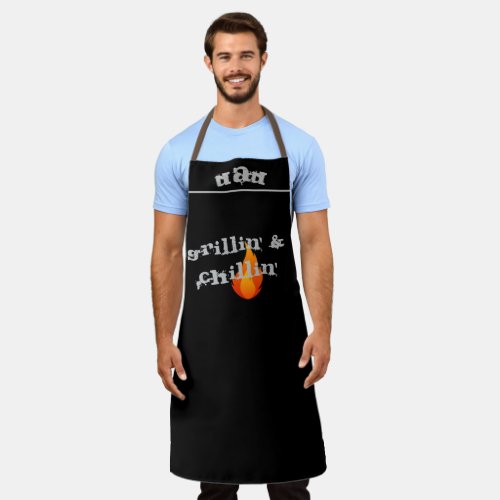 Unleash the Grill Master Personalized Black Dad Apron