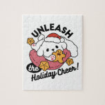 Unleash the Holiday Cheer – Cute Dog Christmas Jigsaw Puzzle