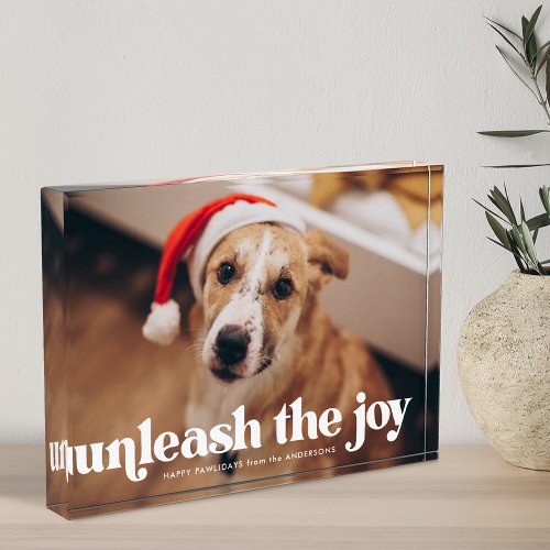Unleash the Joy Dog Photo Block