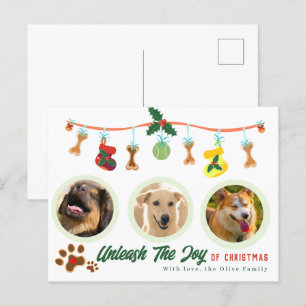 Unleash The Joy Of Christmas Postcard
