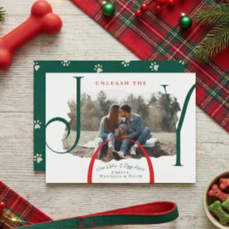 Unleash the Joy | Pet Photo Christmas Card