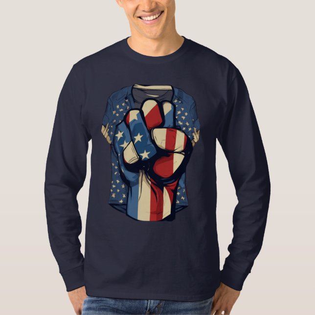 Unleash the Power: Dynamic T-Shirt Design" (Front)