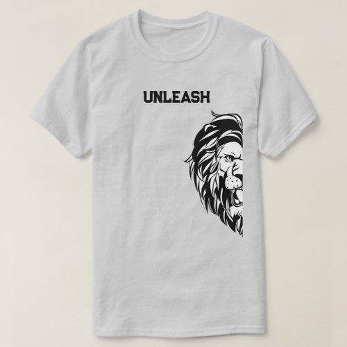 Unleash the Roar Majestic Lion Design T_Shirt
