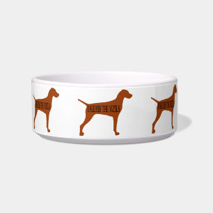 UNLEASH THE VIZSLA dog bowl