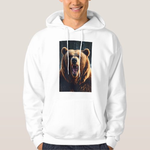Unleash the Wild with our Majestic Bear  T_shirt Hoodie