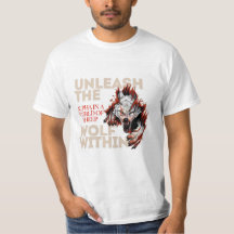 Unleash the Wolf Within Printed T-Shirt