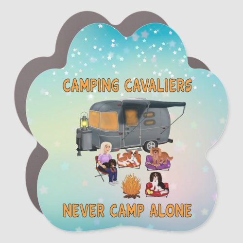 Unleash Your Cavaliers Inner Camper Fun Camping  Car Magnet