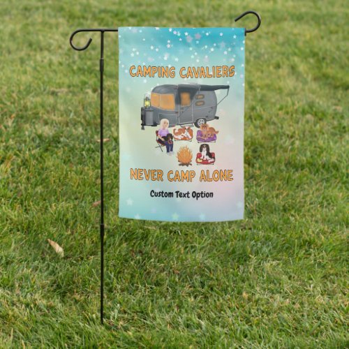 Unleash Your Cavaliers Inner Camper Fun Camping  Garden Flag