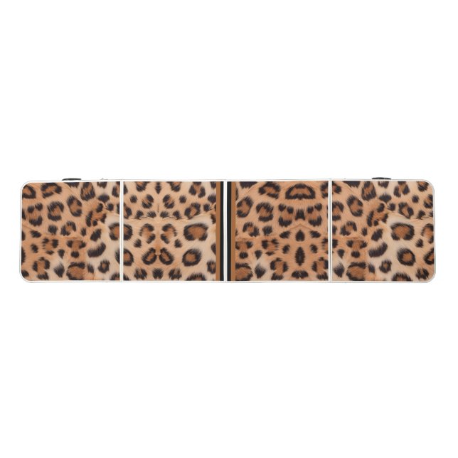 Unleash Your Game: Leopard Pattern Pong Table (Top)