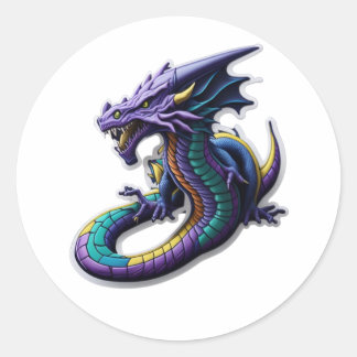 Unleash Your Inner Fire with Dragon Classic Round Sticker