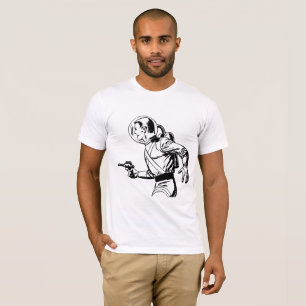  Unleash Your Inner Hero - Retro Comic Ray Gun Man T-Shirt
