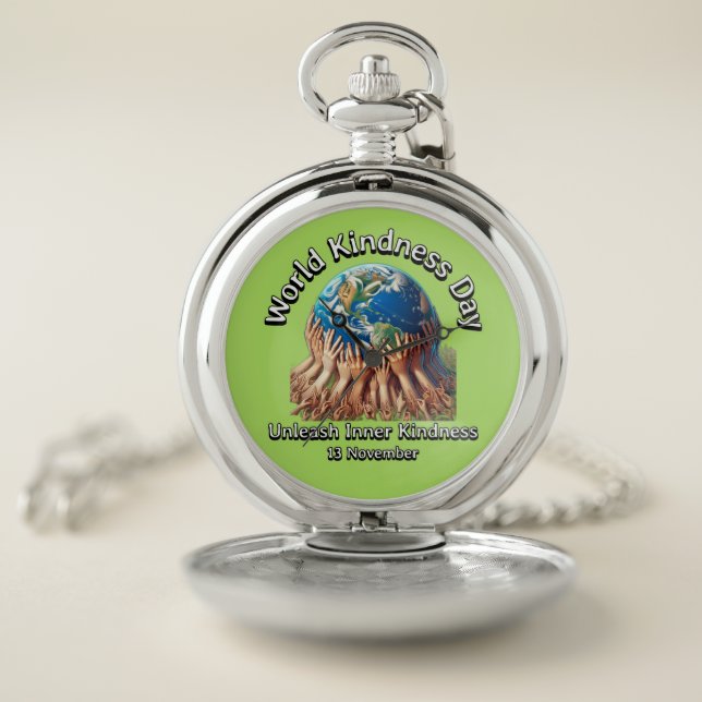 Unleash Your Inner Kindness. World Kindness Day. Pocket Watch (Inside)