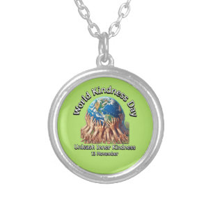 Unleash Your Inner Kindness. World Kindness Day. Silver Plated Necklace