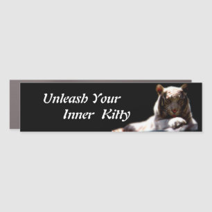 “Unleash Your Inner Kitty” Cat Humor Car Magnet