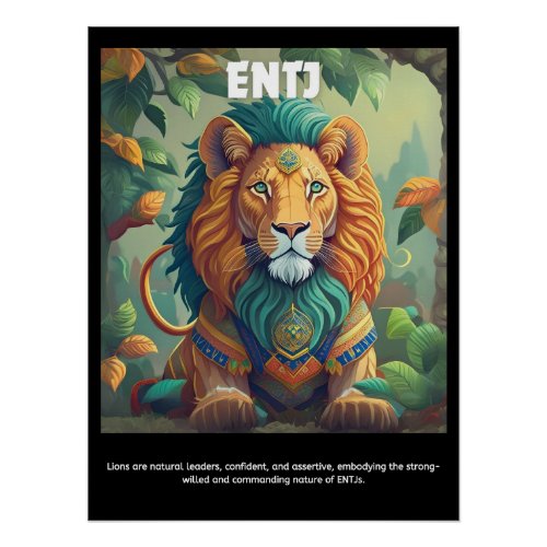 Unleash Your Inner Lion ENTJ Poster
