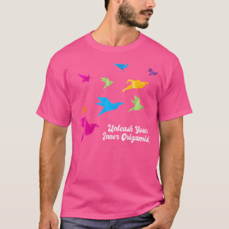 Unleash Your Inner Origamist Colorful Origami Flyi T-Shirt