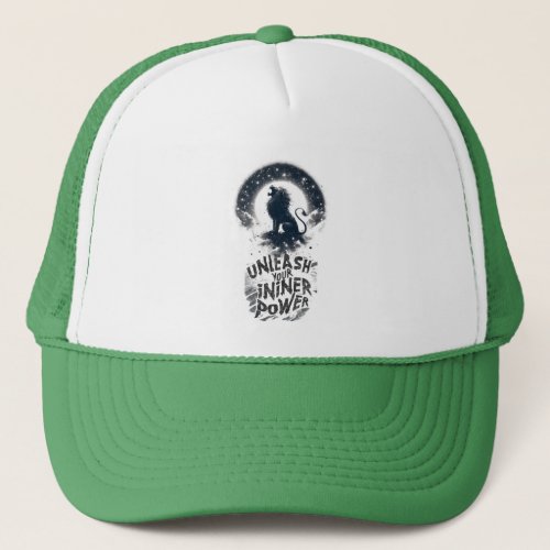 Unleash Your Inner Power Roaring Lion Trucker Hat