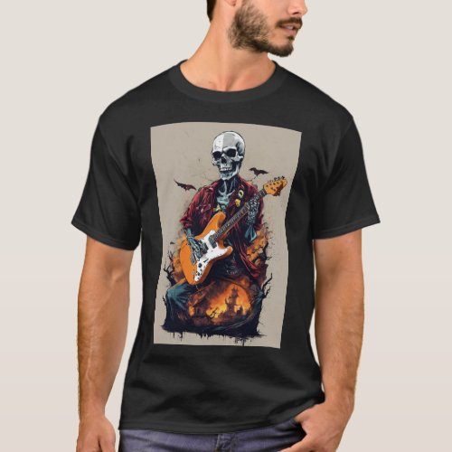 Unleash Your Inner Rebel with Striking Skull Desig T_Shirt