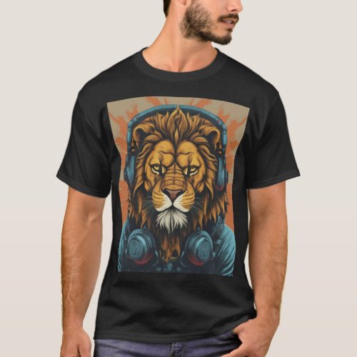 Unleash Your Inner Spirit Animal DJ Edition Lion T_Shirt