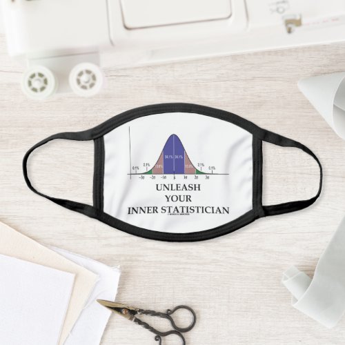 Unleash Your Inner Statistician Bell Curve Humor Face Mask