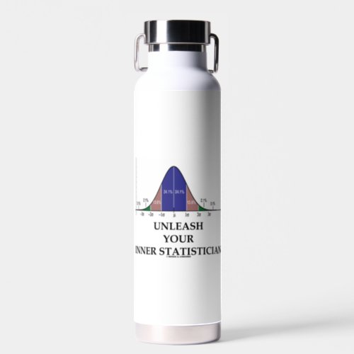 Unleash Your Inner Statistician Bell Curve Humor Water Bottle