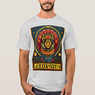 Unleash Your Inner Strength: White Lion Motivation T-Shirt