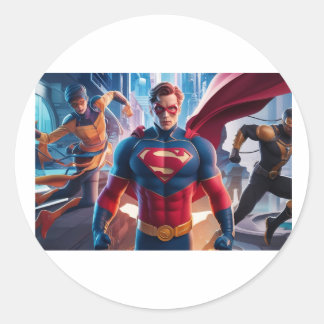 Unleash Your Inner Superhero! 💥 #SuperHero #Power Classic Round Sticker