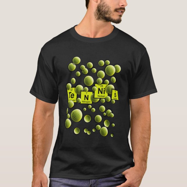 Unleash Your Inner Tennis Pro with Our Periodic Ta T-Shirt (Front)