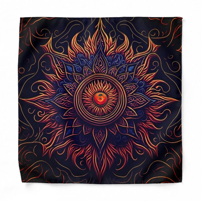 Unleash Your Inner Visionary - Flaming Eye Bandana (Front)