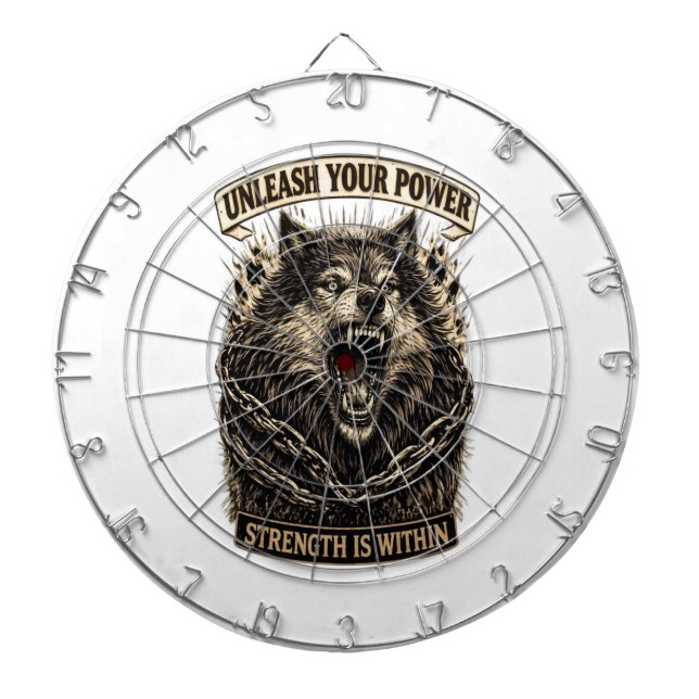Unleash Your Power — Strength Is Within Dart Board (Front)