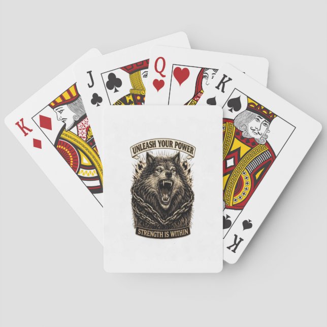 Unleash Your Power — Strength Is Within Poker Cards (Back)
