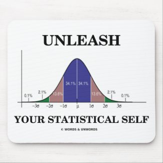Unleash Your Statistical Self (Bell Curve Humor) Mousepads